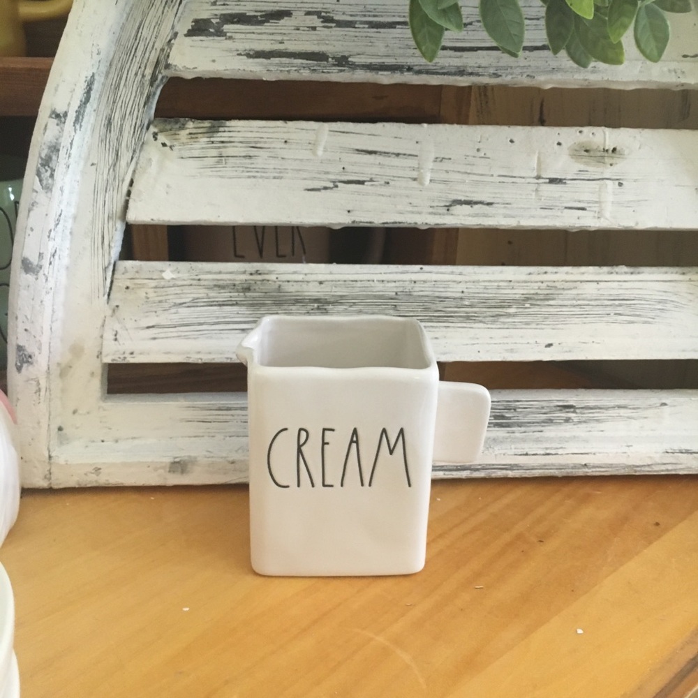 Rae Dunn square cream container